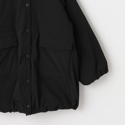 【AMI】【防潑水】附圍巾中棉泡泡袖大衣