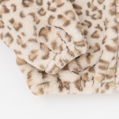 豹紋仿皮草短夾克