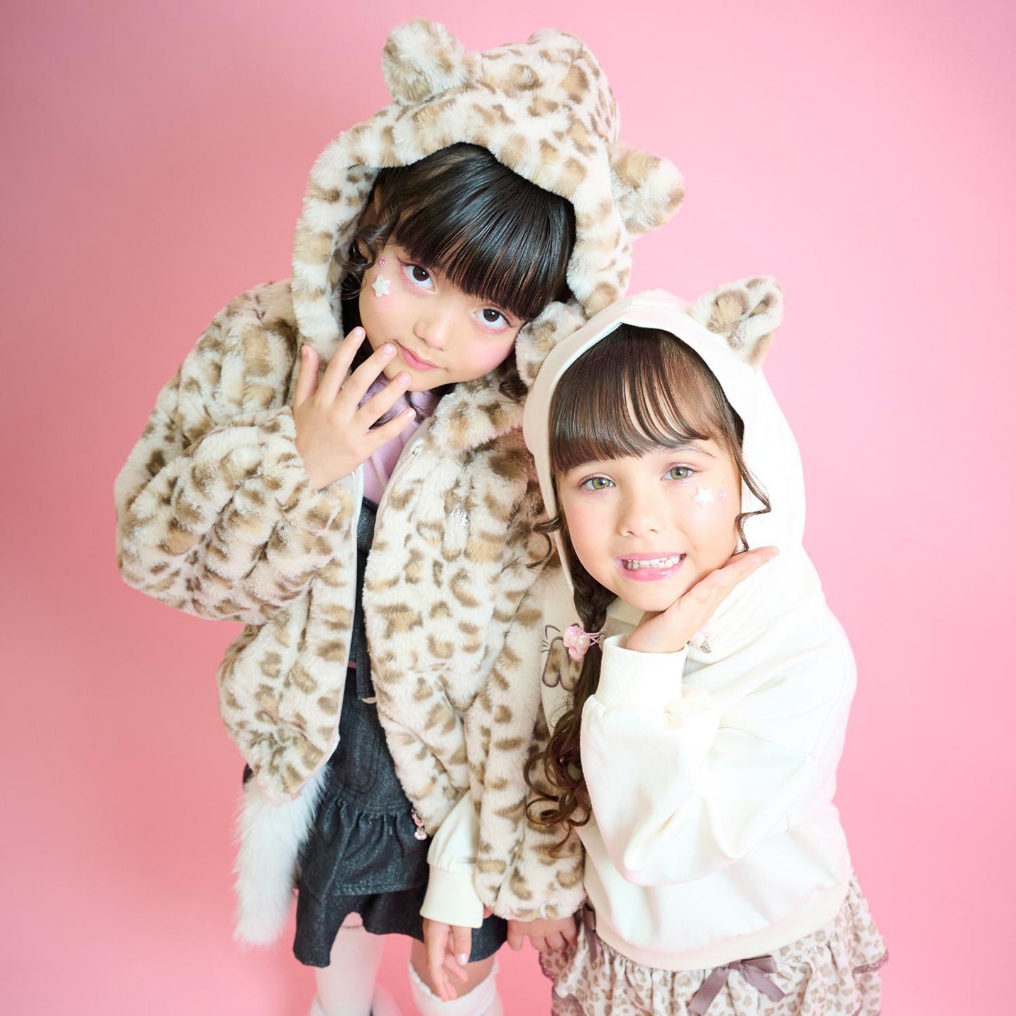 豹紋仿皮草短夾克