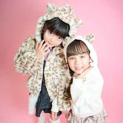 豹紋仿皮草短夾克