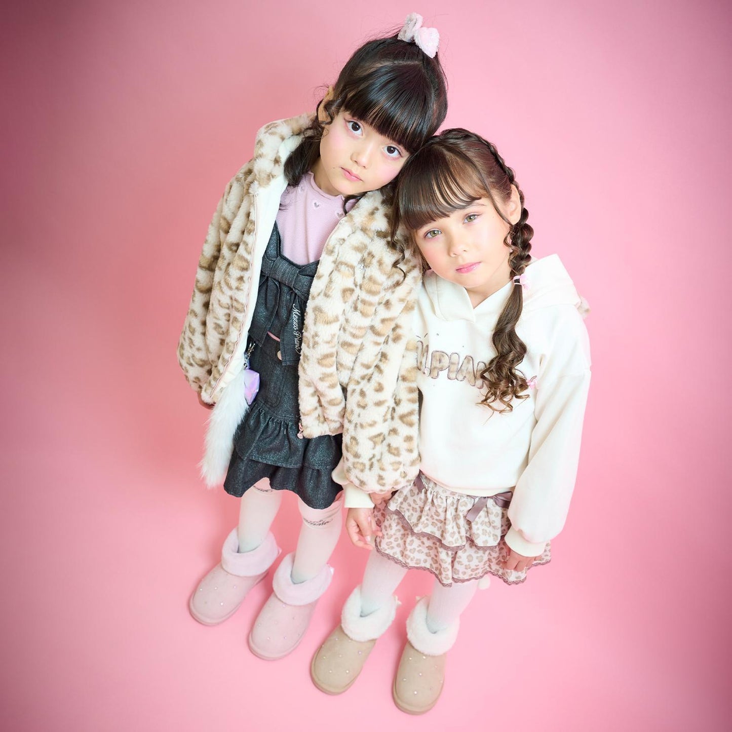 豹紋仿皮草短夾克