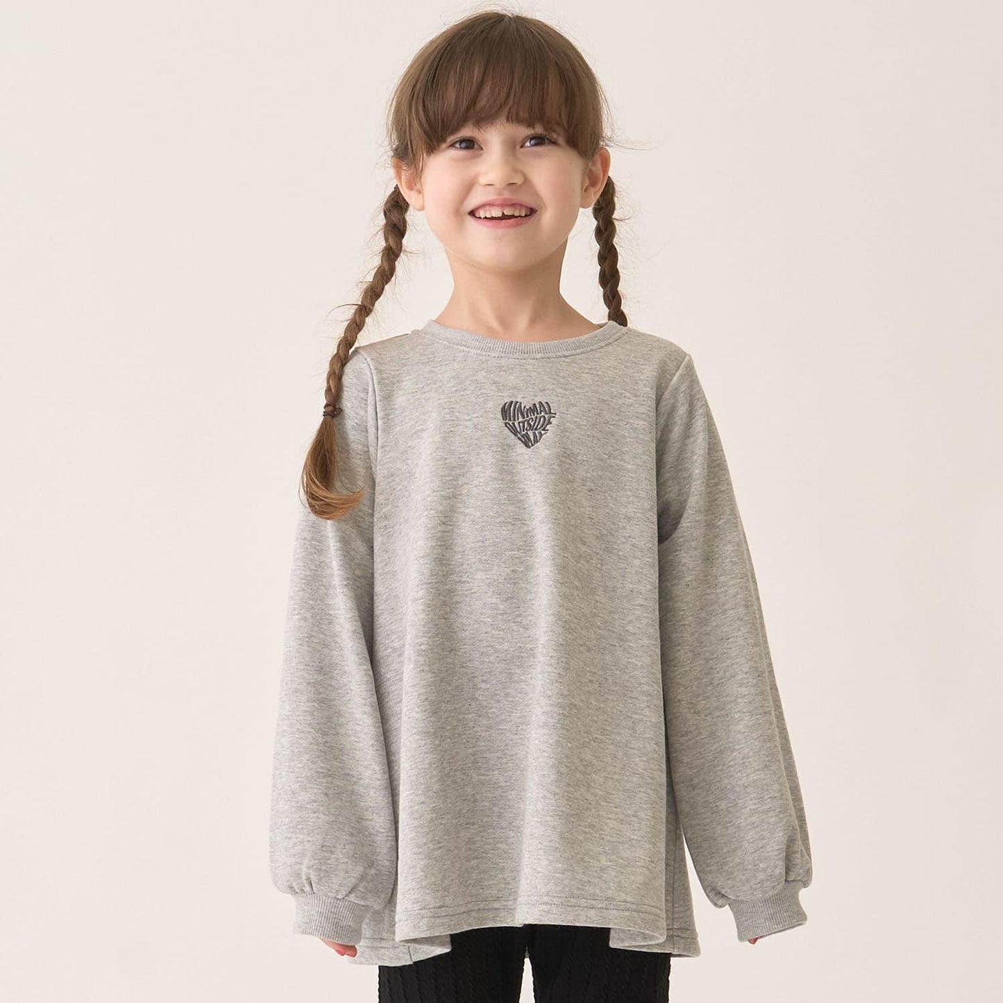 加絨A字版型單點裝飾套頭衫