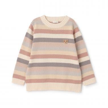 多色條紋毛衣