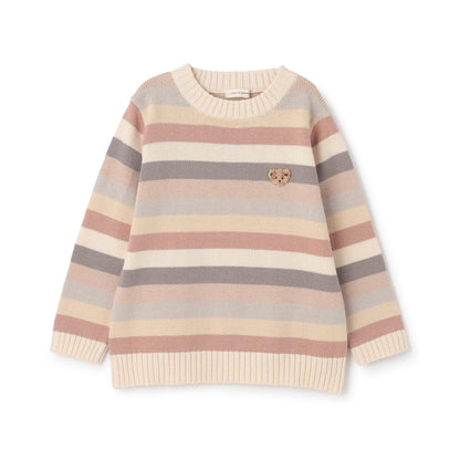 多色條紋毛衣