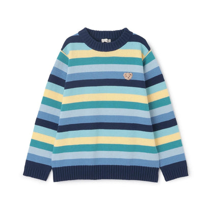 多色條紋毛衣