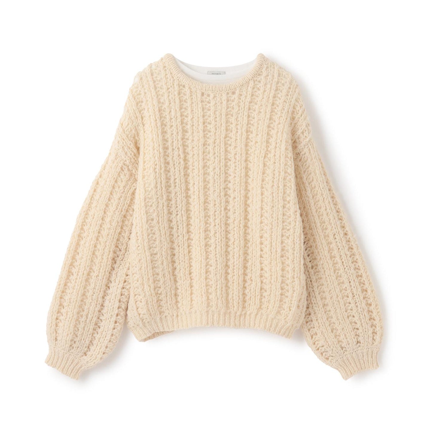 【AMI】鏤空針織套頭衫×T恤套裝