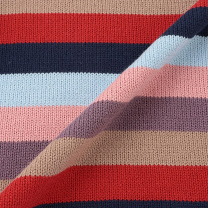多色條紋毛衣