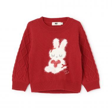 mimi醬 袖部麻花針織毛衣【可水洗】