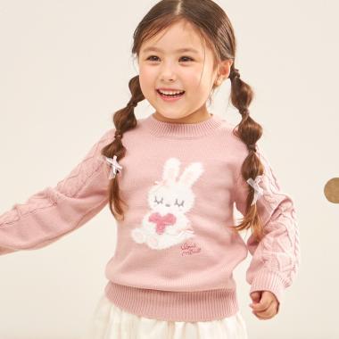 mimi醬 袖部麻花針織毛衣【可水洗】