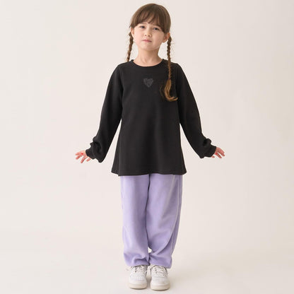 加絨A字版型單點裝飾套頭衫