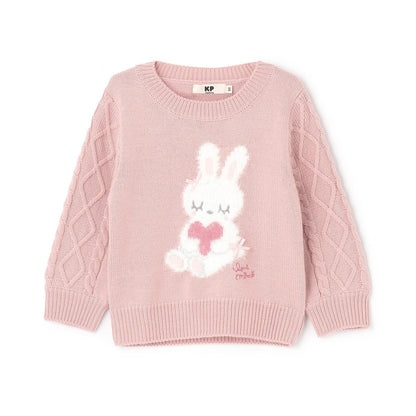 mimi醬 袖部麻花針織毛衣【可水洗】