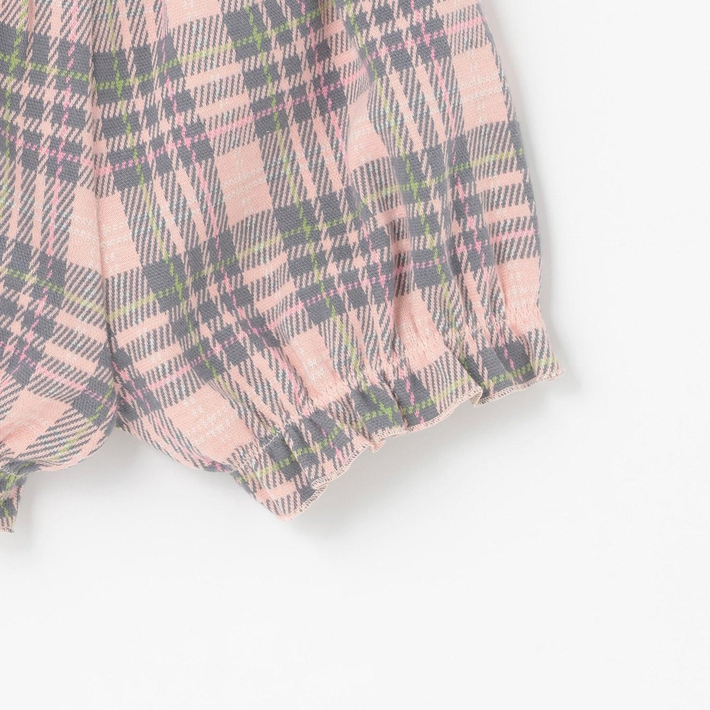 雙層提花格紋嬰兒套裝【附圍巾】