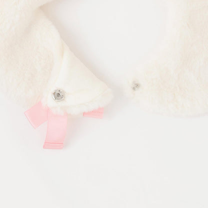 雙層提花格紋嬰兒套裝【附圍巾】