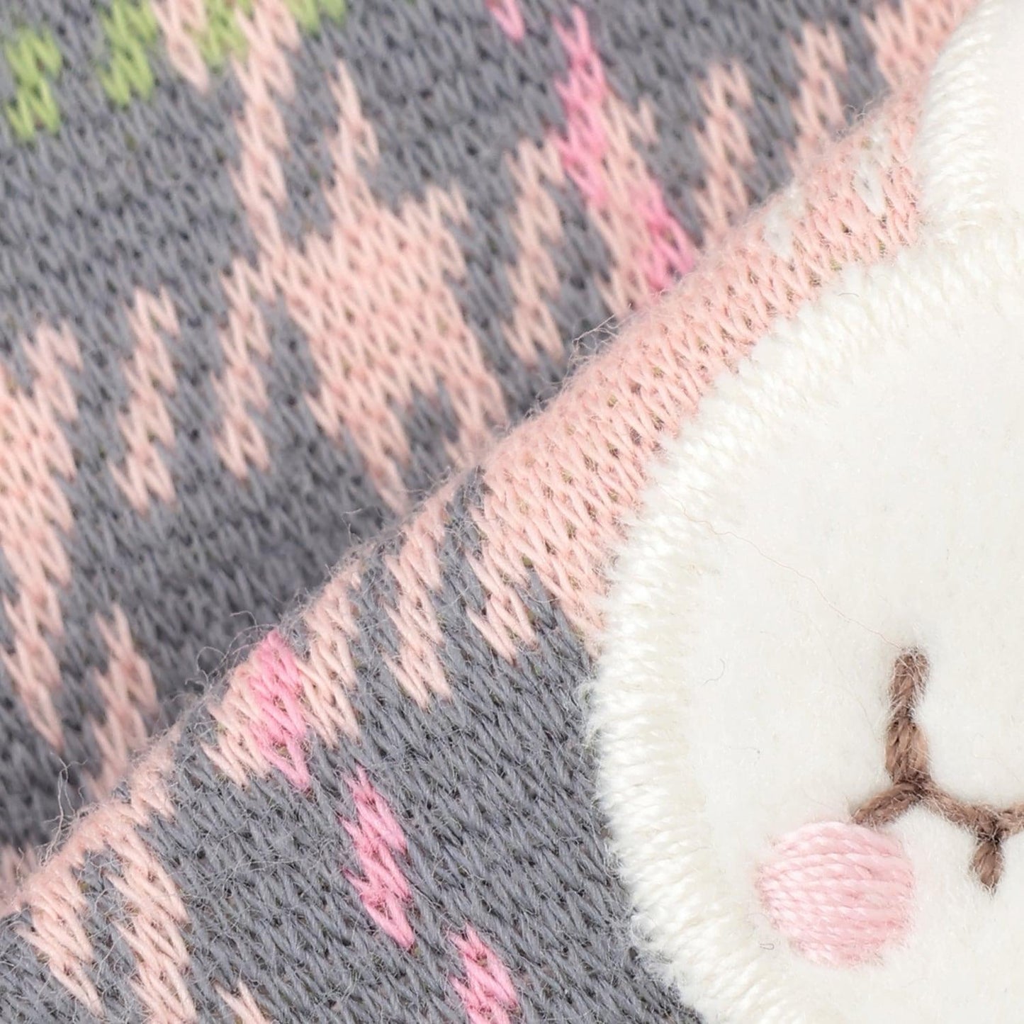 雙層提花格紋嬰兒套裝【附圍巾】