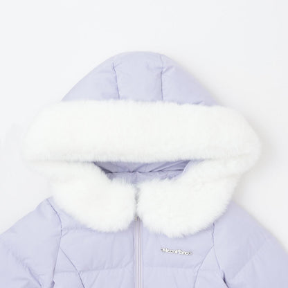 帶吊墜長款羽絨服