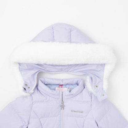 帶吊墜長款羽絨服