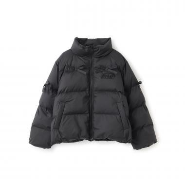 蝴蝶結塔夫綢仿羽絨夾克