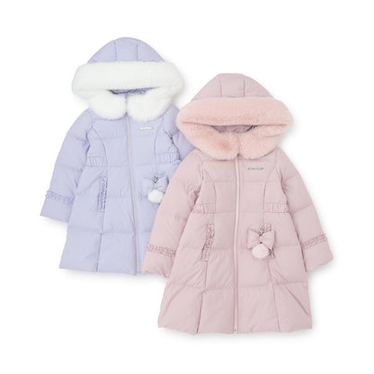 帶吊墜長款羽絨服