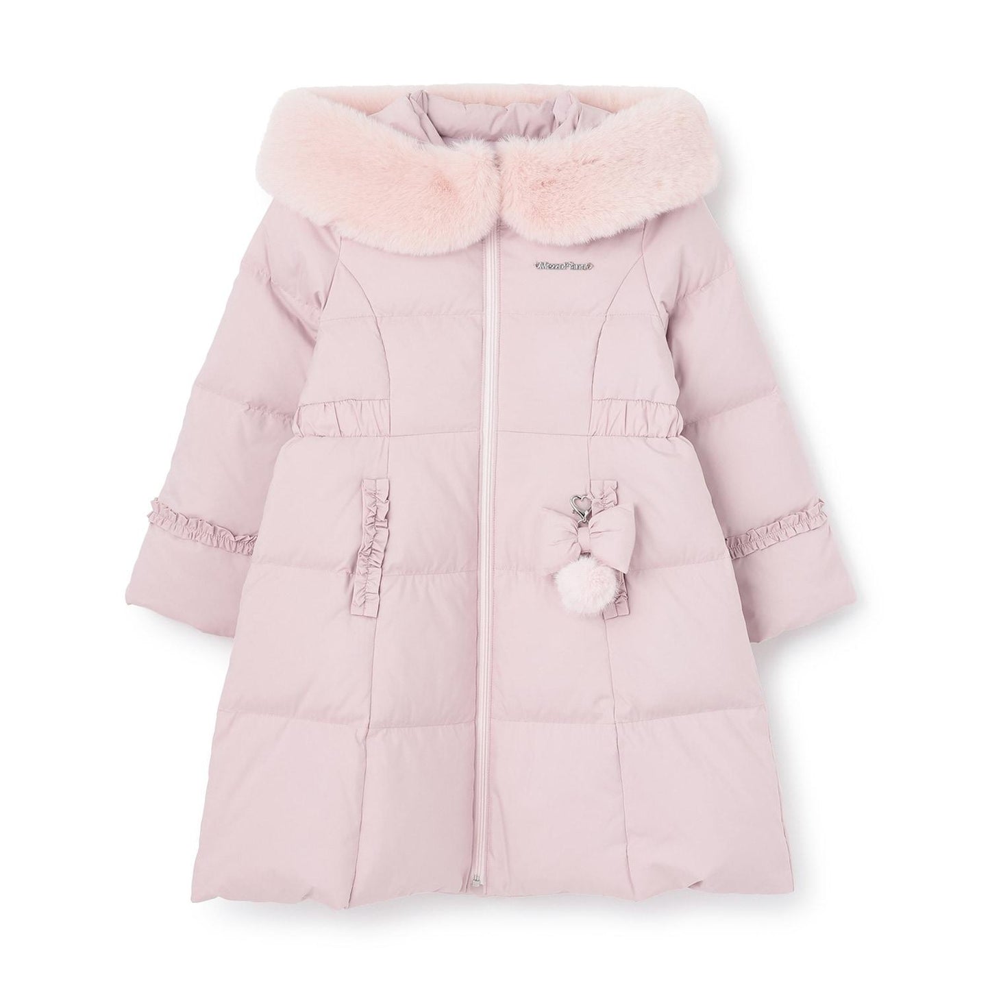 帶吊墜長款羽絨服