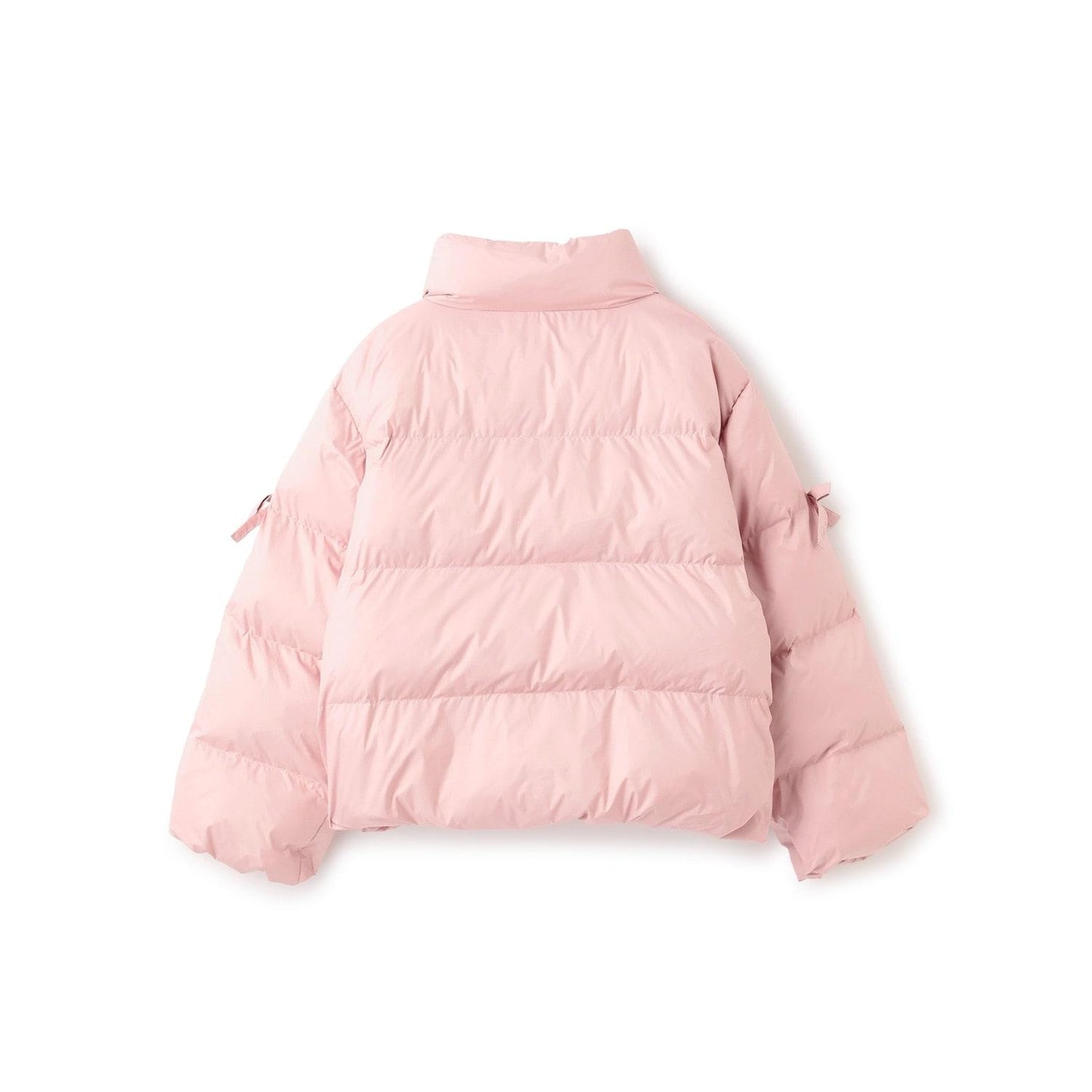 蝴蝶結塔夫綢仿羽絨夾克