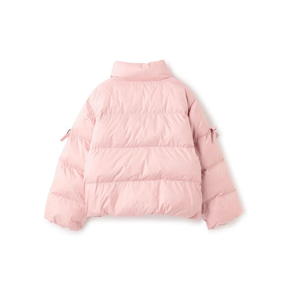 蝴蝶結塔夫綢仿羽絨夾克