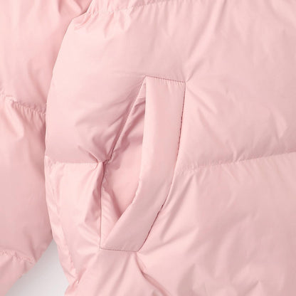 蝴蝶結塔夫綢仿羽絨夾克