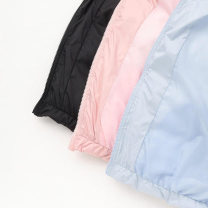 蝴蝶結塔夫綢仿羽絨夾克