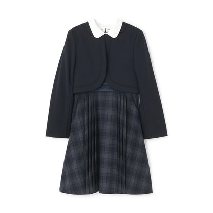 【畢業服】【套裝商品】短外套+白色翻領連衣裙