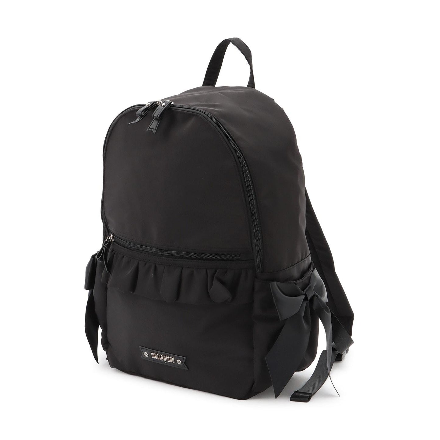 【メゾピアノママ】荷葉邊蝴蝶結媽媽雙肩包 容量約20L