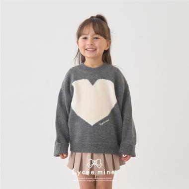 【Lycee mine 芭蕾系列】愛心圖案毛衣