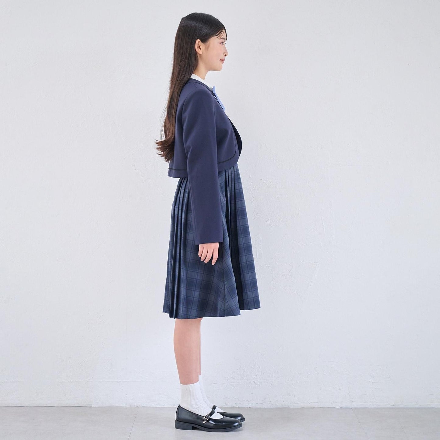 【畢業服】【套裝商品】短外套+白色翻領連衣裙