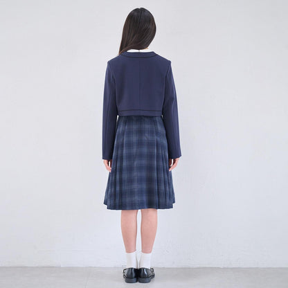 【畢業服】【套裝商品】短外套+白色翻領連衣裙