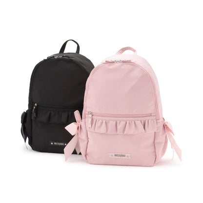 【メゾピアノママ】荷葉邊蝴蝶結媽媽雙肩包 容量約20L