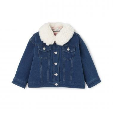 三穿法可拆卸圍巾針織牛仔夾克