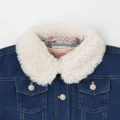 三穿法可拆卸圍巾針織牛仔夾克