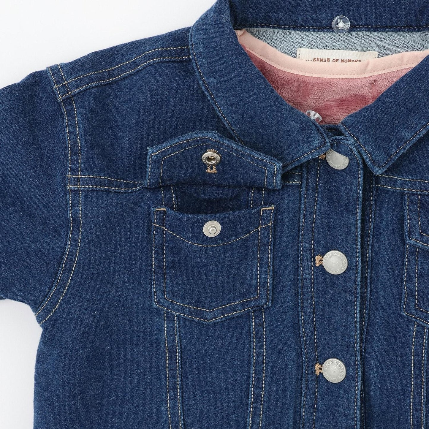 三穿法可拆卸圍巾針織牛仔夾克