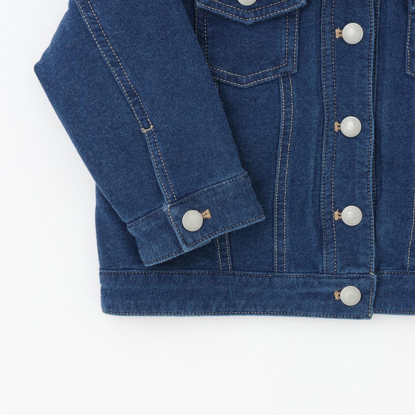 三穿法可拆卸圍巾針織牛仔夾克