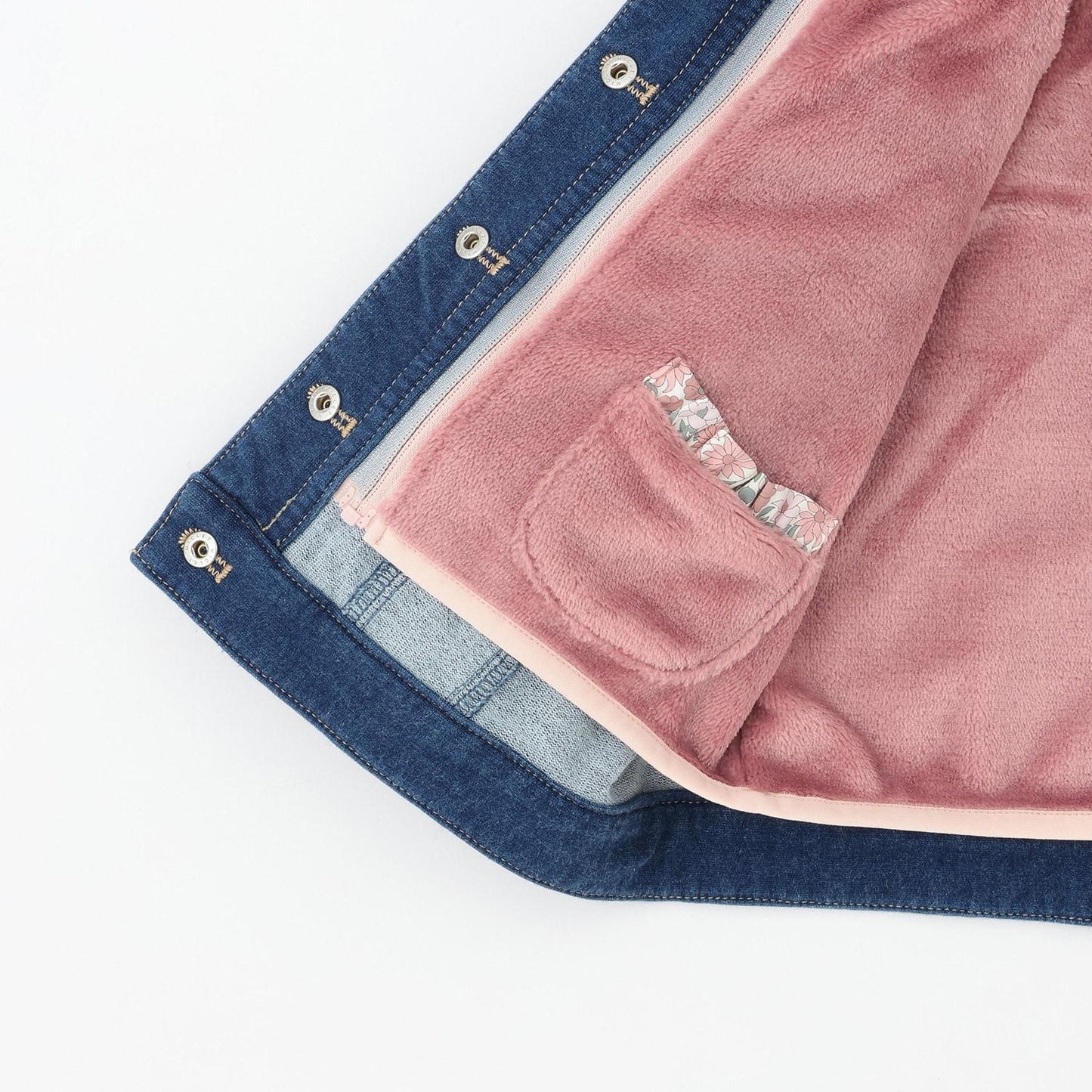 三穿法可拆卸圍巾針織牛仔夾克