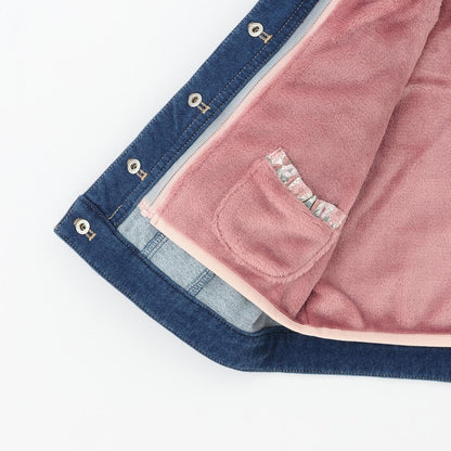 三穿法可拆卸圍巾針織牛仔夾克