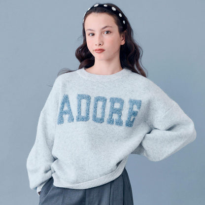 【AMI】立體提花套頭衫