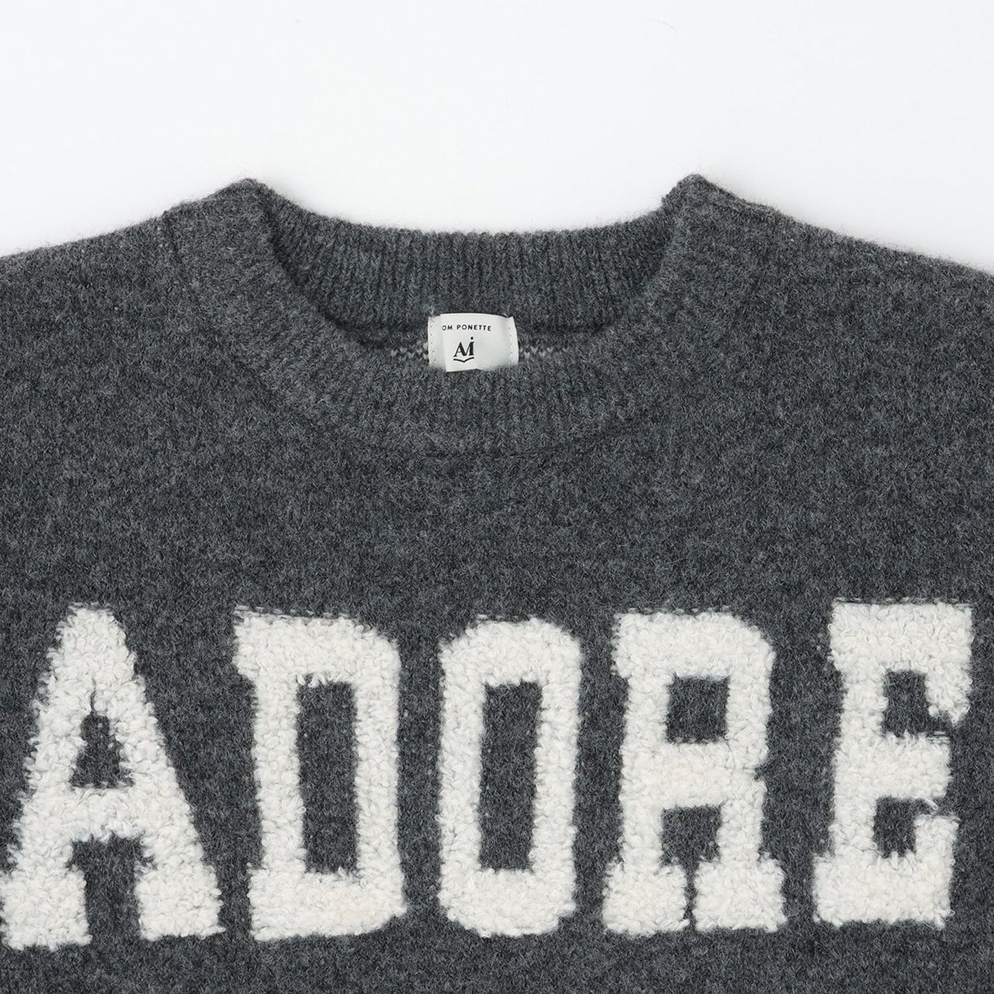 【AMI】立體提花套頭衫