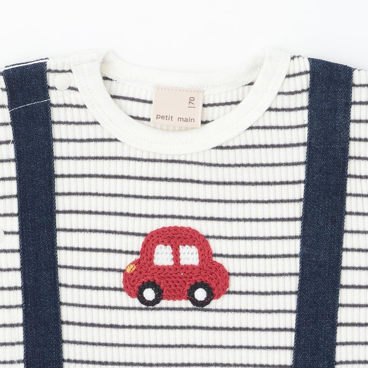 帶揹帶圖案連體衣