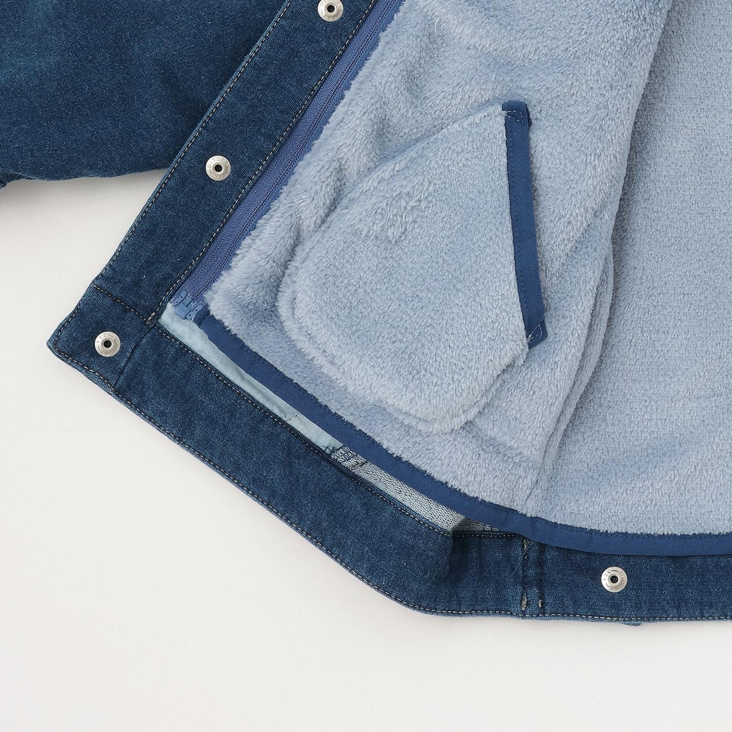 三穿連帽針織牛仔夾克