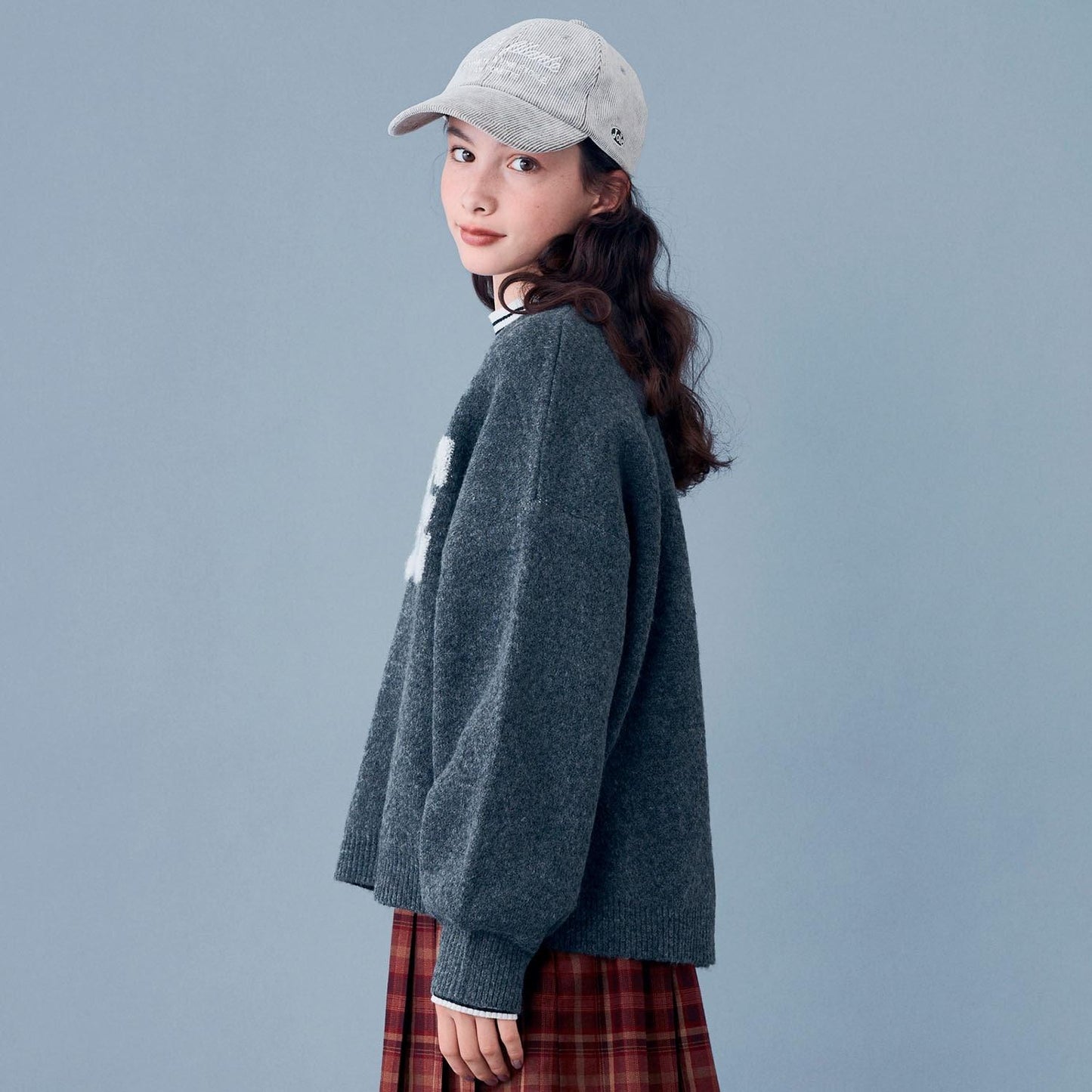 【AMI】立體提花套頭衫