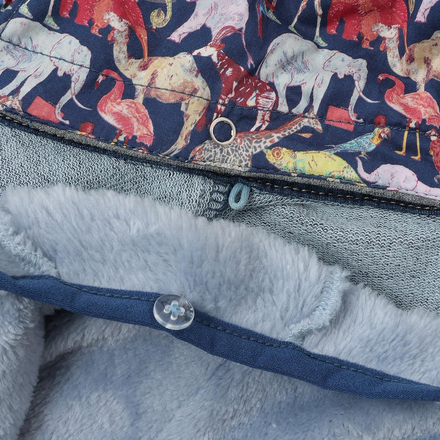 三穿連帽針織牛仔夾克