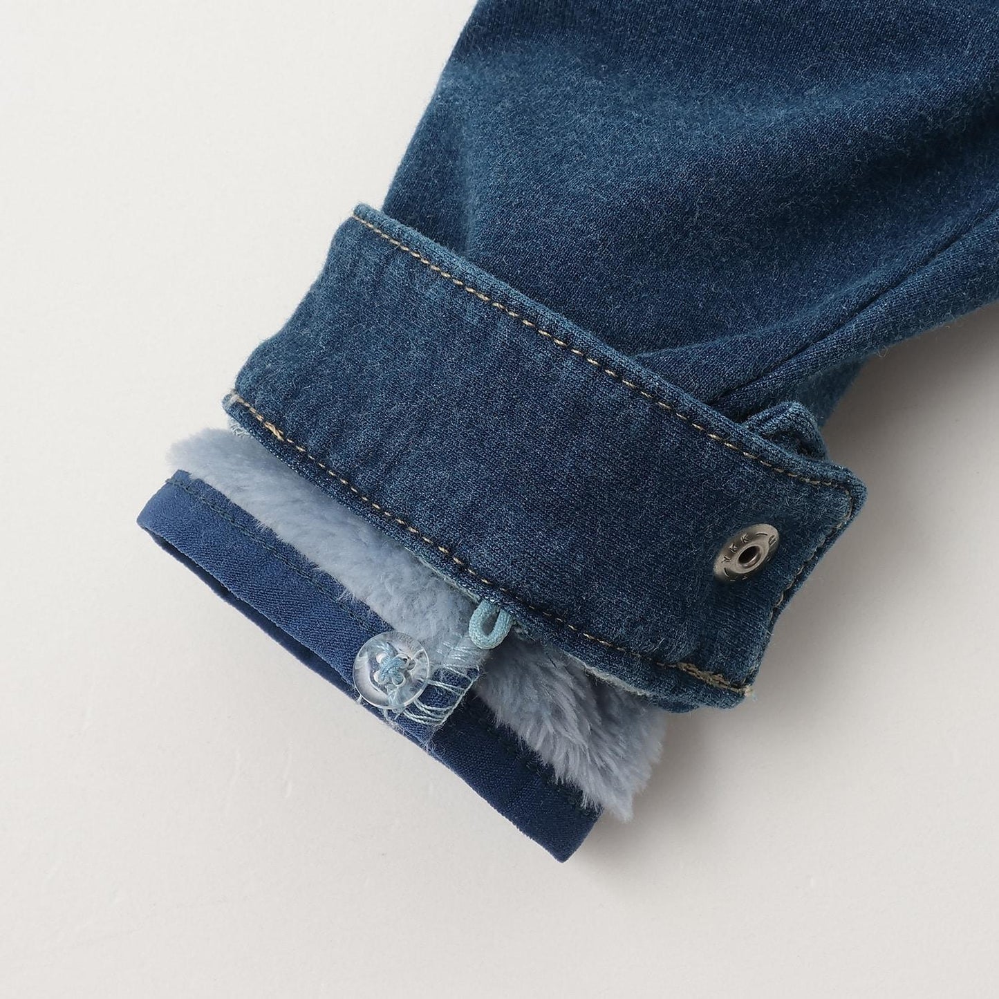 三穿連帽針織牛仔夾克