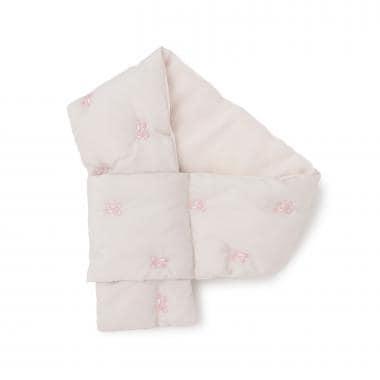 拼色刺繡加棉圍巾