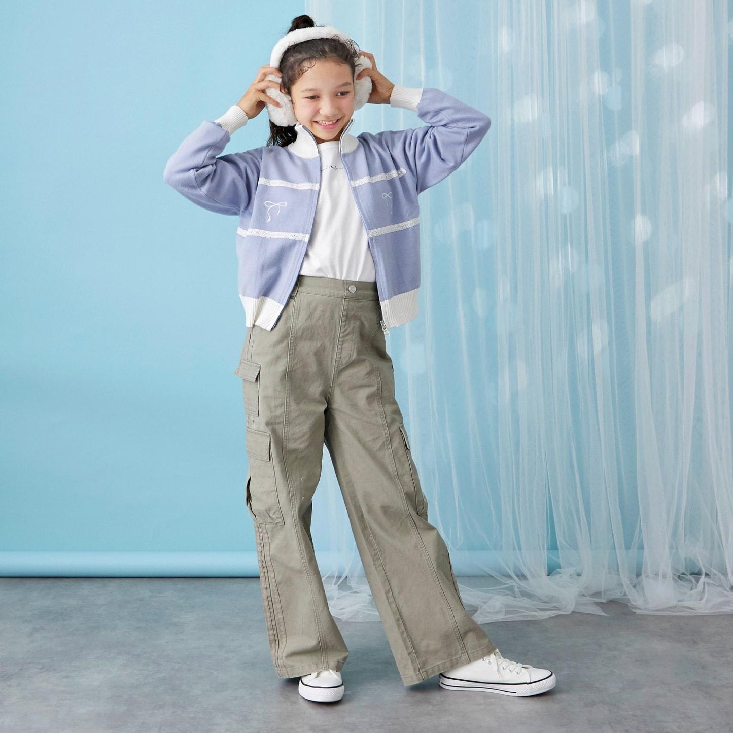 【trois lapins】雙拉鍊針織開衫