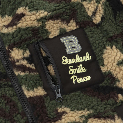 迷彩印花羊羔絨夾克