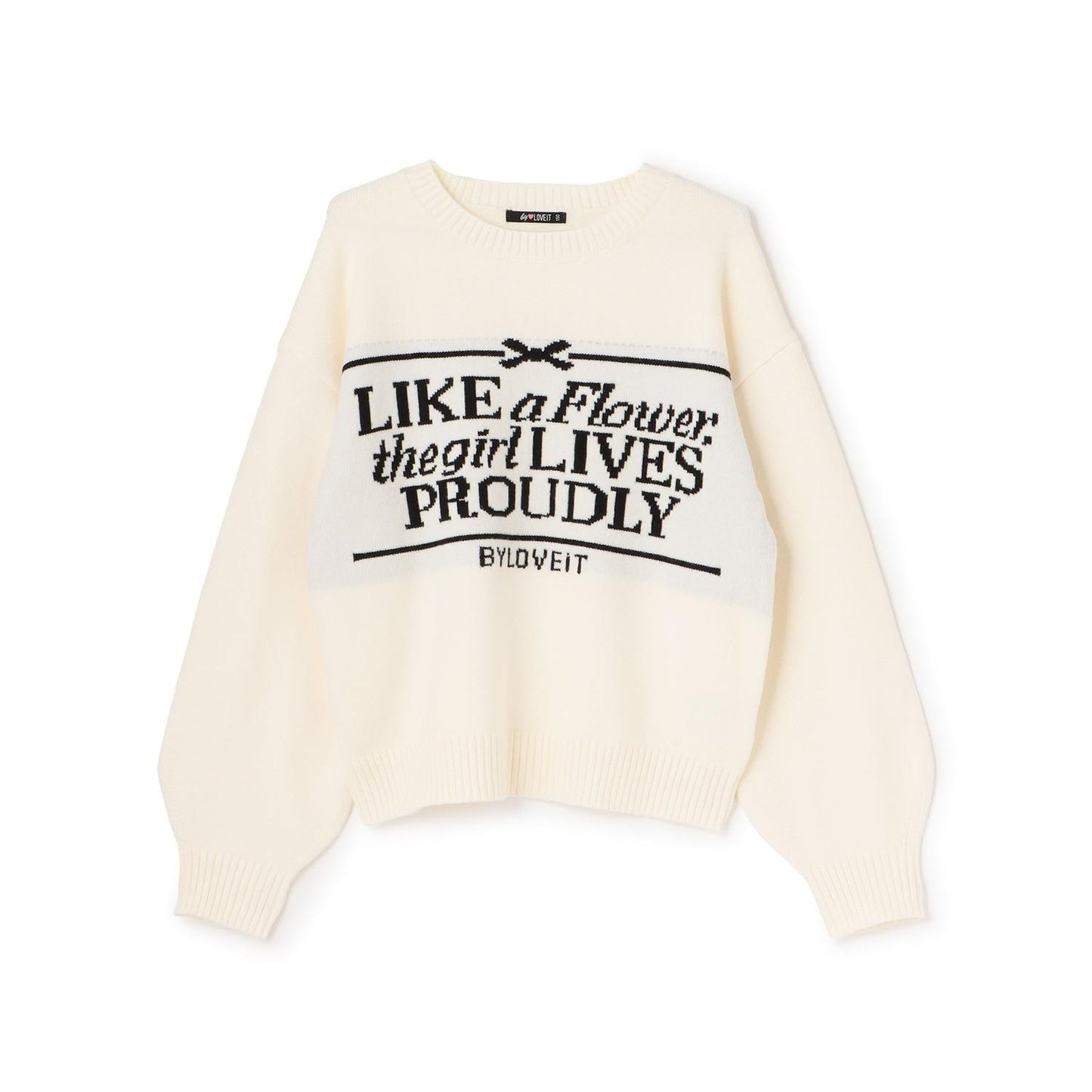 拼接標誌針織衫